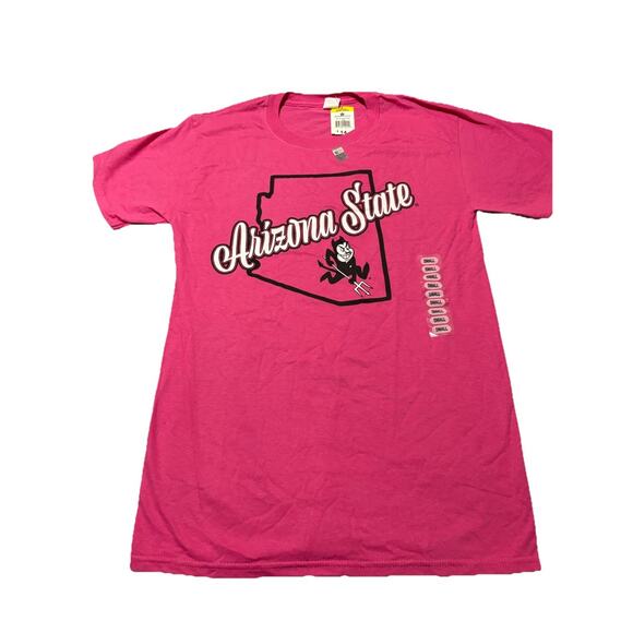 None Other - Arizona State Graphic Sun Devil Pink T-Shirt Size S Adult Basketball